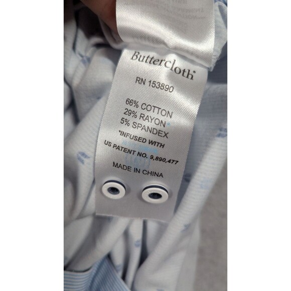 Buttercloth Men Shirt 3XL‎ Icy Cloth Flip Cuff Button All Over Logo Long Sleeve - Picture 14 of 15